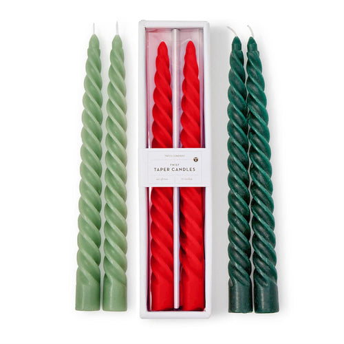 Set of 2 Twist Taper Candle