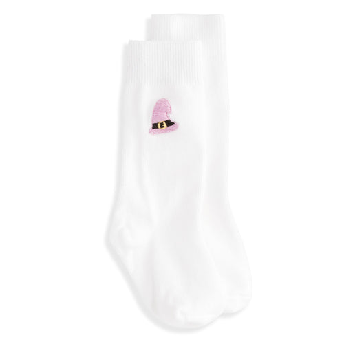 Witch's Hat Embroidered Knee Socks