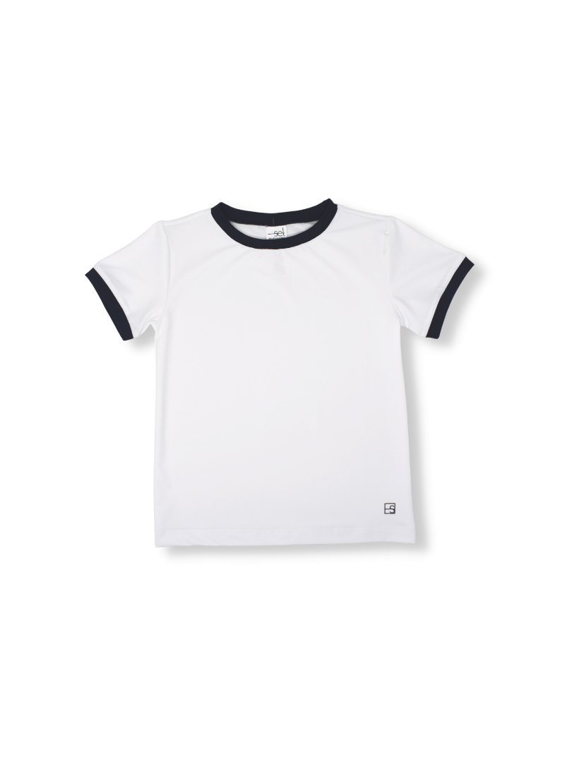 Bradley Basic Tee White/Navy