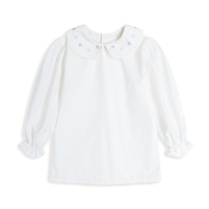 Charley Blouse in White with Hearts