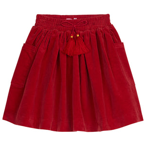 Red Velvet Circle Skirt