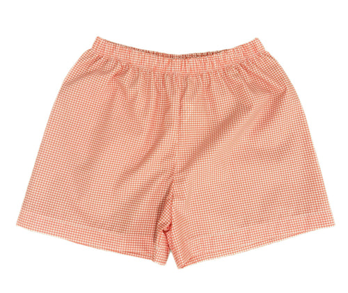 Orange Gingham Conrad Shorts