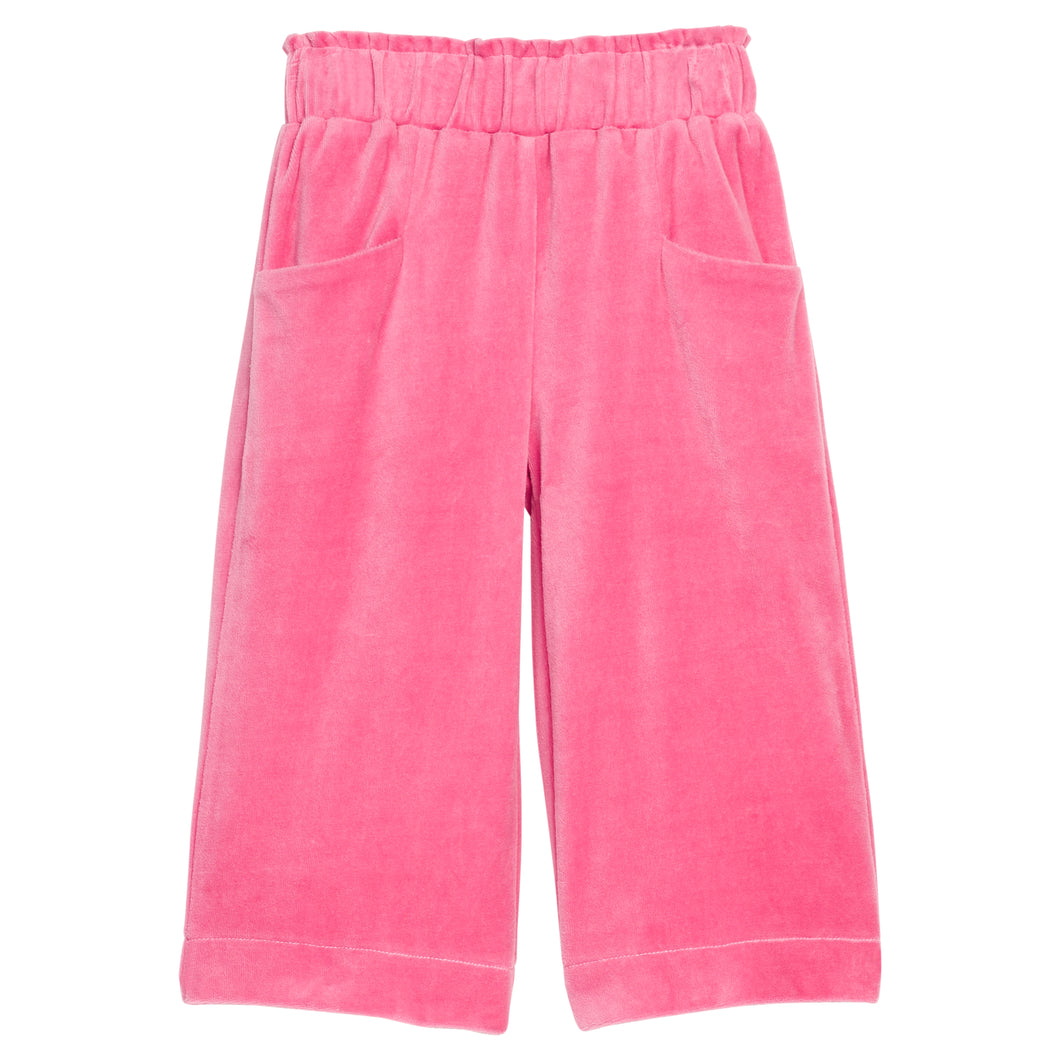 Cropped Palazzo Pants Tulip Velour