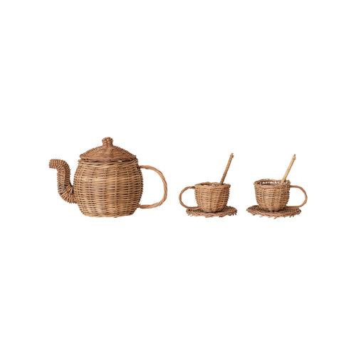 Wicker Tea Set