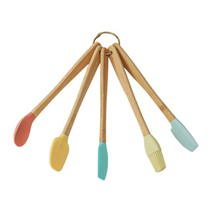 Silicone and Beech Wood Mini Utensils