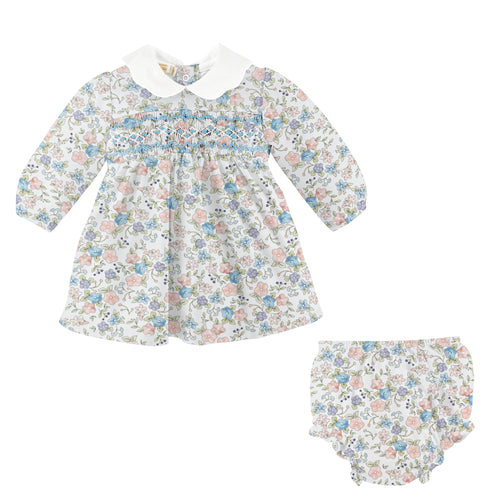 Soft Floral Smocked Dress