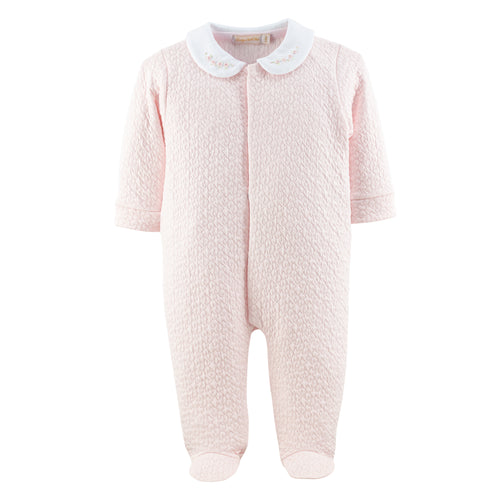 Hearts Emb Collar Footie
