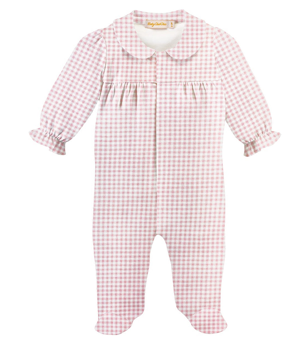 Pink Mini Checks Footie