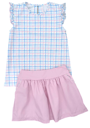 Pastel Plaid Hadley Skirt Set