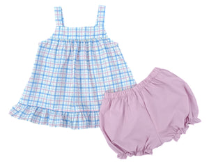 Pastel Plaid Maggie Bloomer Set