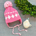 Parrish Pom Pom Hat in Hampton Hot Pink and Worth Avenue White