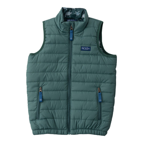 Kids Puffer Vest Posey Green