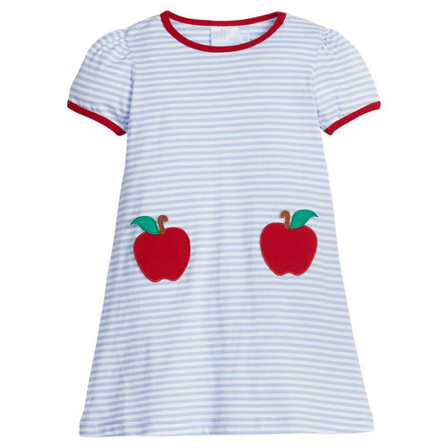 Apple Applique Pocket Dress
