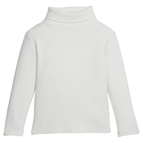 Solid Ribbed Turtleneck - Ivory