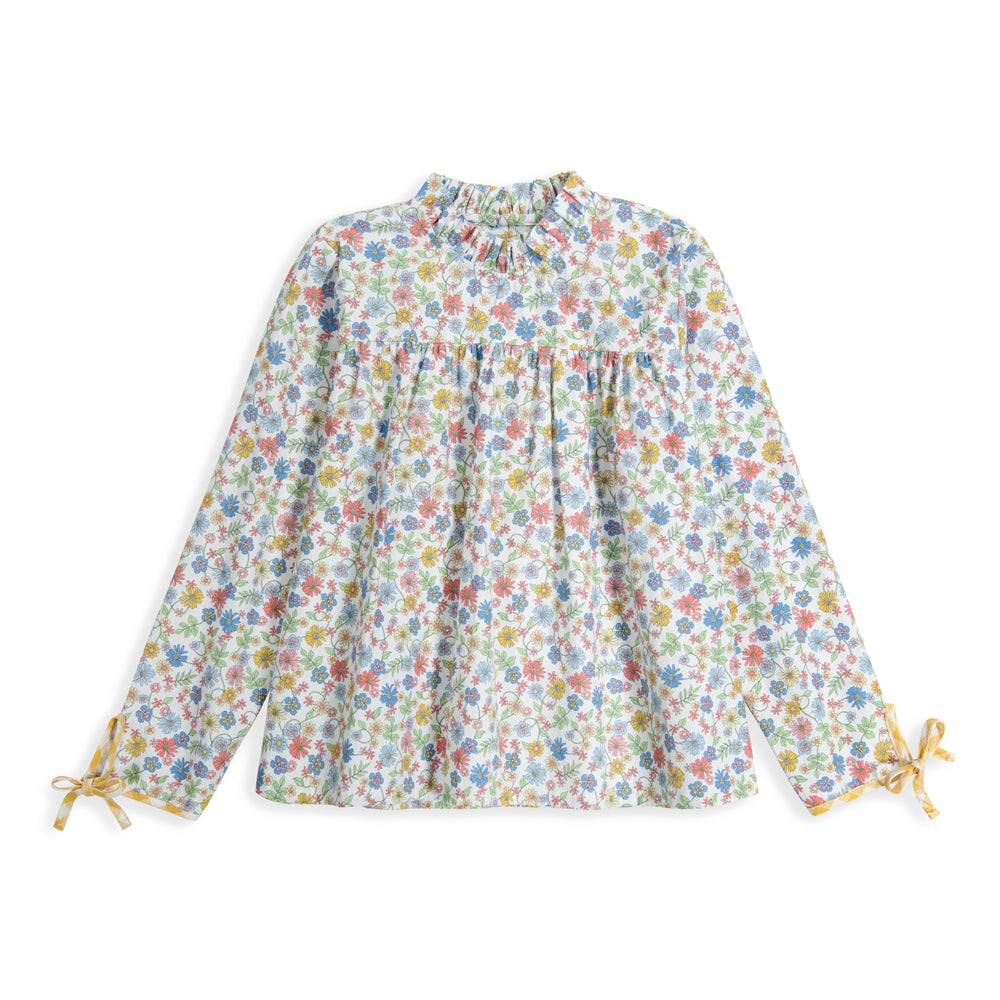 Ruffled Turner Blouse in Sasha’s Garden