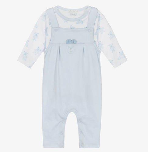 Beary Plaid Overall Set