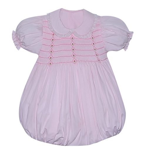 Pink Smocked Channing Bubble