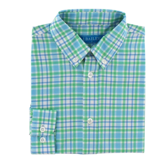 Performance Roscoe Button Down Keylime