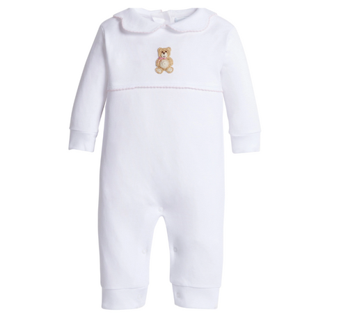 Crochet Playsuit - Pink Bear