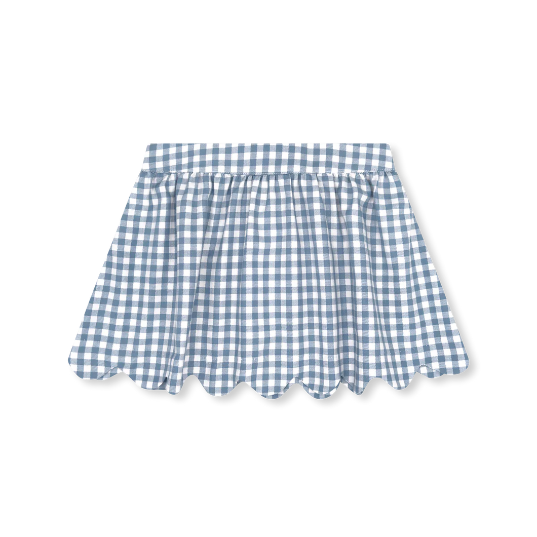 Susie Skirt in Stone Blue Check