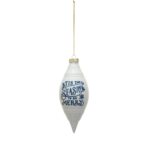 Blue and White Finial Ornament