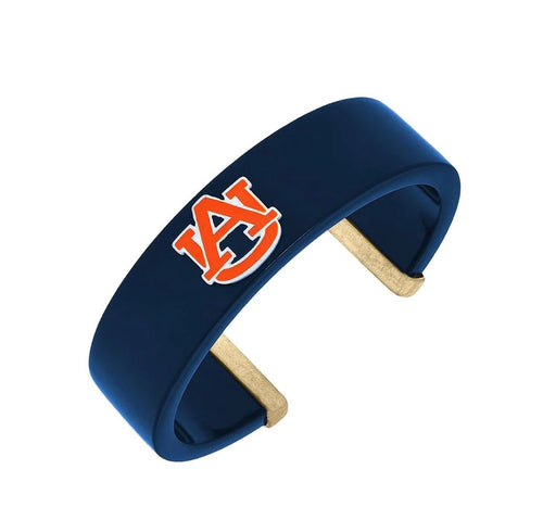 Auburn Tigers Resin Logo Cuff Bracelet in Navy