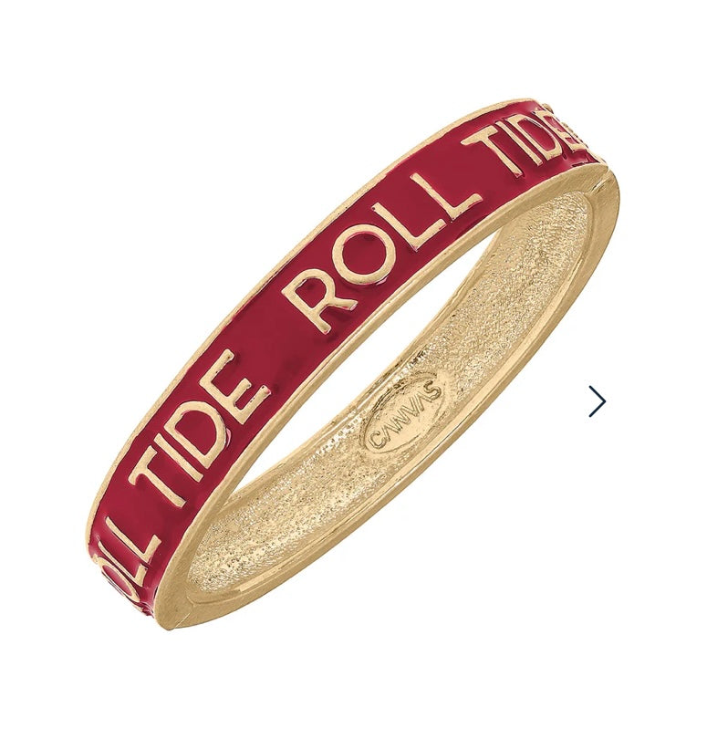 Alabama Crimson Tide Enamel Hinge Bangle in Crimson