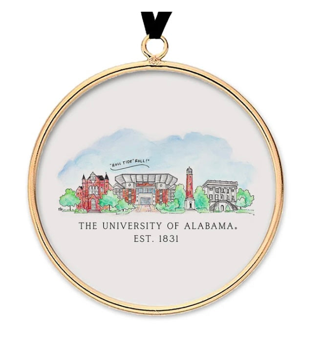 Alabama Brass Christmas Ornament State Souvenir Gift Alabama Brass Christmas Ornament State Souvenir Gift