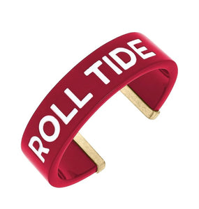 Alabama Crimson Tide Resin Cuff Bracelet in Crimson