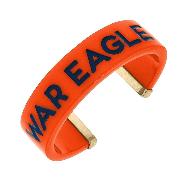 Auburn Tigers Resin Cuff Bracelet in Orange