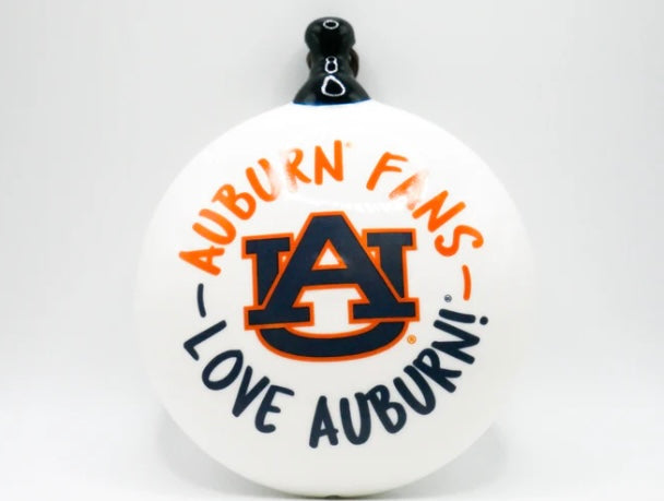 Auburn Logo Ceramic Puff Ornament