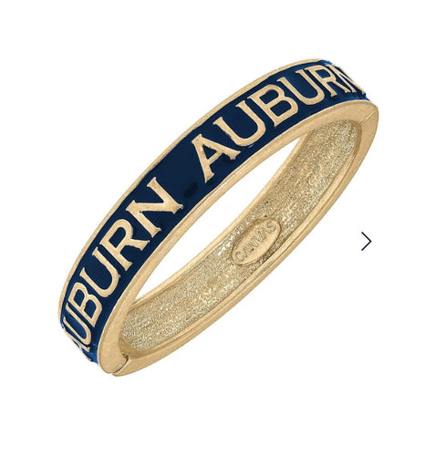 Auburn University Tigers Enamel Hinge Bangle in Navy