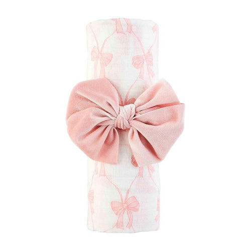 Bow Headband and Swaddle Set