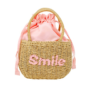 Wicker Basket "Smile" Bag