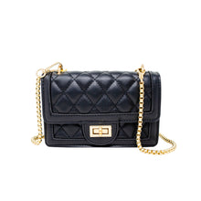 Classic Quilted Large Flap Handbag: Black