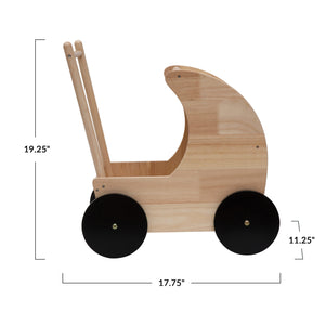 Rubberwood Doll Carriage