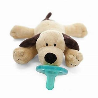 Brown Puppy Plush Pacifier