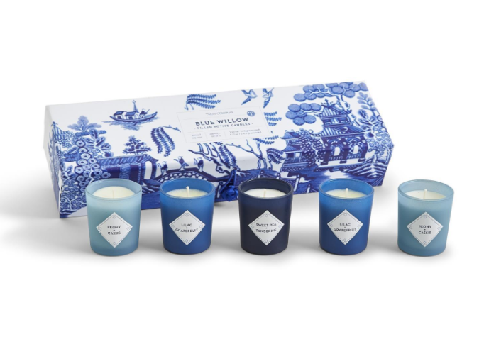 Blue Willow Candle Set