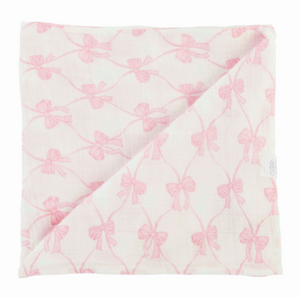 Pink Bow Swaddle Blanket