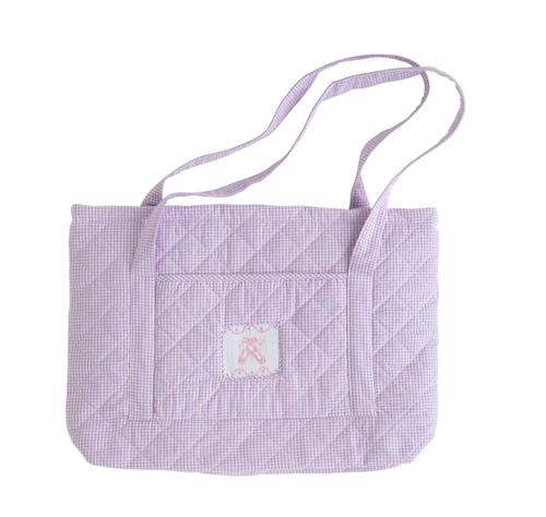 Ballet Slipper Quilted Luggage Tote