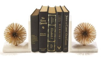 S/2 Gold Starburst Bookends