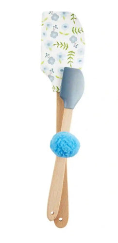 Green Floral Spatula Set