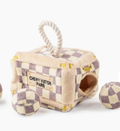 Checker Chewy Vuiton Dog Toy