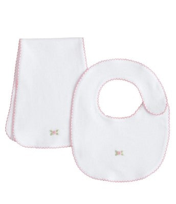Rose Pinpoint Bib n' Burp Set