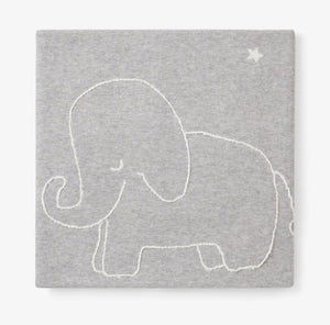 Embroidered Elephant Blanket