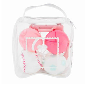 Pink Sports Ball Bath Toy Set