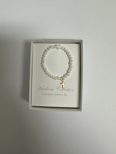 Pearl Bracelet with Cross