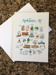 Andalusia ABC Greeting Card