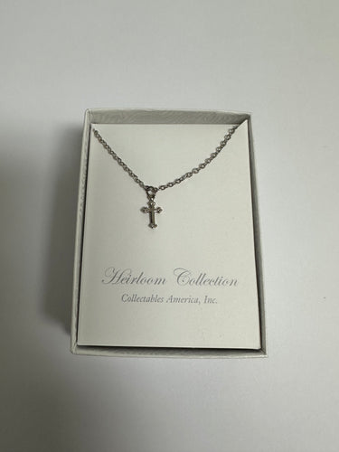Rhodium Cross Necklace