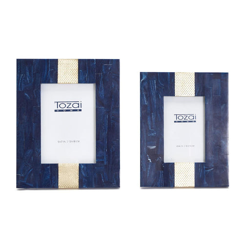 Navy Gold Frame